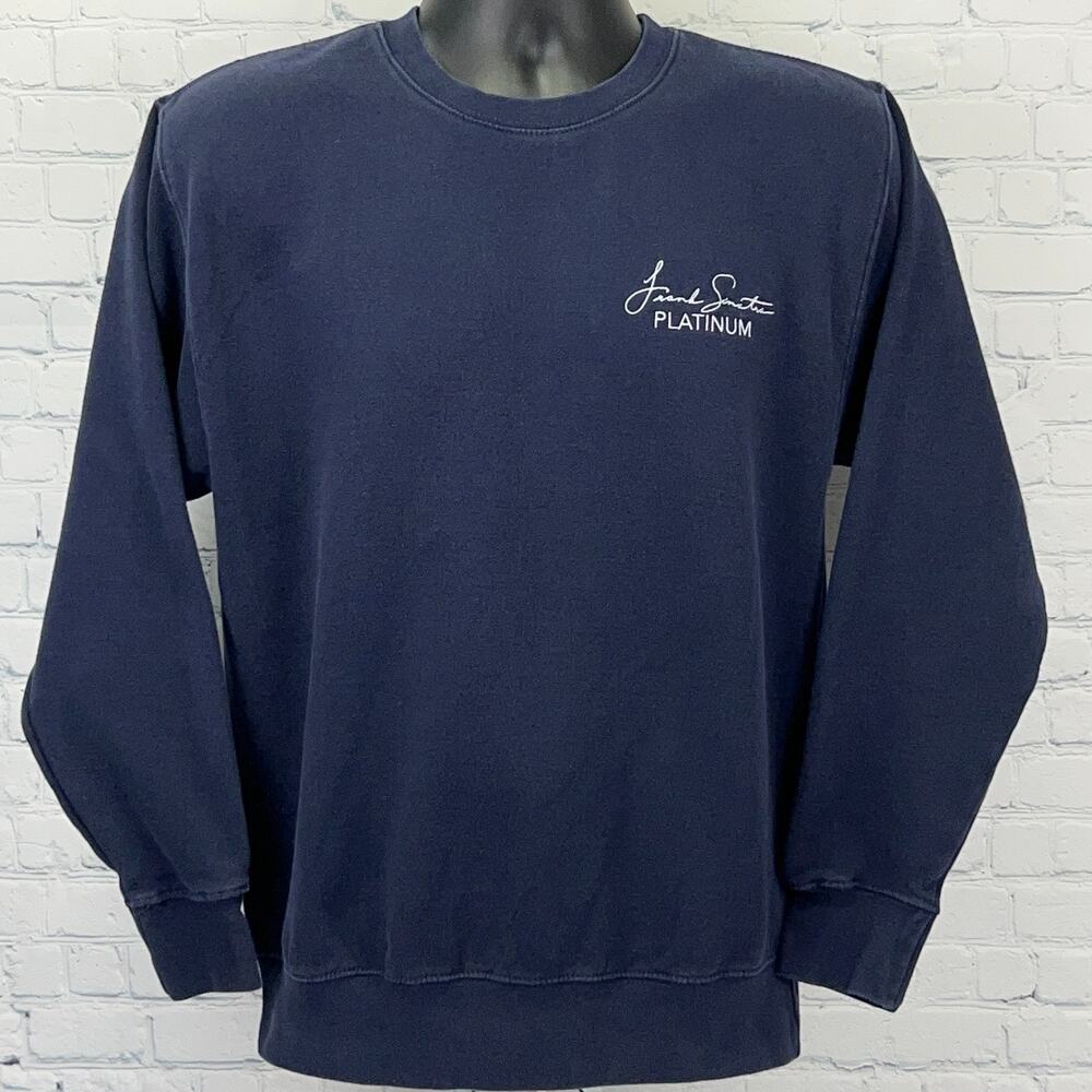 Frank Sinatra Platinum Sweatshirt M Medium Blue Long Sleeve Crew Neck Sweater